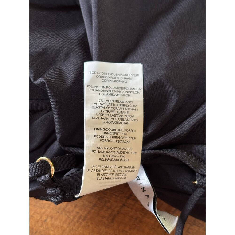 Womens Trina Turk Black Getaway High Leg Maillot One Piece Bathing Suit Size 4 - Picture 9 of 9